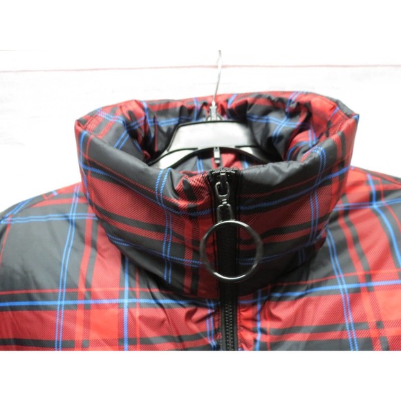 Arizona Juniors Size Small Red Black Plaid Puffer Coat NWT - Picture 4 of 8